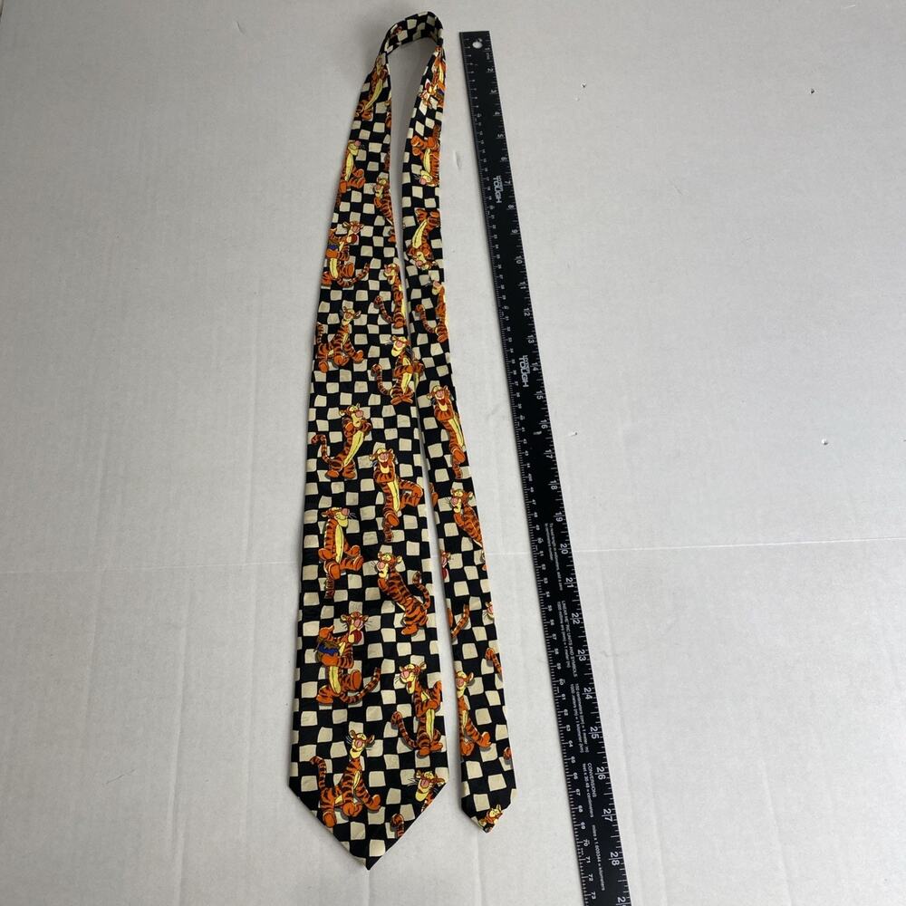 Disney Pooh Tigger Tie Checkered Vintage